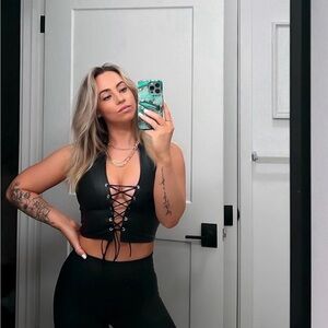 “Leather” Halter Top